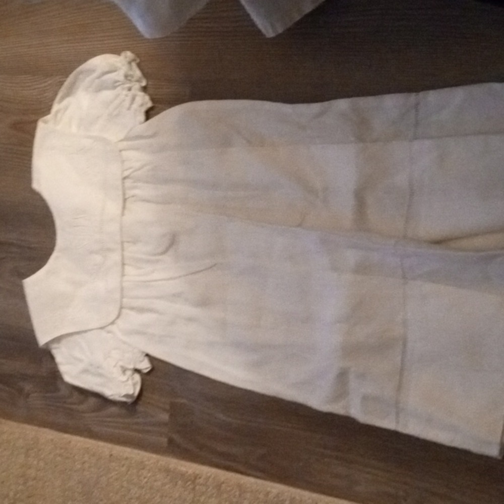 Rosalina Collection lot of 4 linen dresses. Embroidery on each yolk. See photos.
